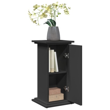 Suport prezentare cu depozitare negru 31x30x60cm lemn prelucrat - Img 4