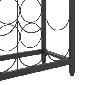 Suport sticle vin, 95 de sticle negru 54x18x200 cm fier forjat - Img 5