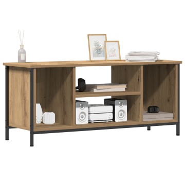 Suport TV Stejar artizanal Lemn stratificat, metal 102 x 35 x 45 cm - Img 3