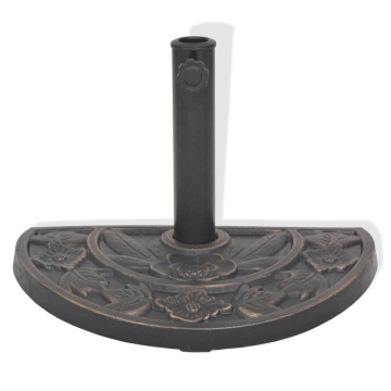 Suport umbrelă de soare, rășină, semicerc, bronz, 9 kg - Img 2