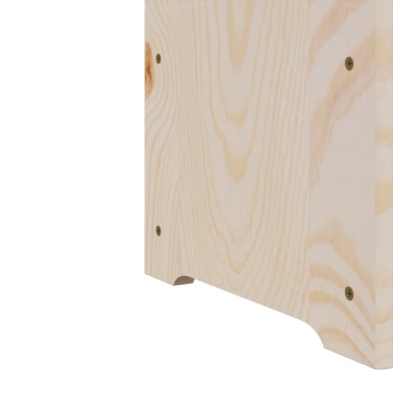 Suport vinuri cu raft superior, 43x25x37 cm, lemn masiv de pin - Img 7