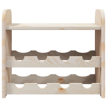 Suport vinuri cu raft superior, 43x25x37 cm, lemn masiv de pin - Img 8