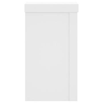 Suporturi de plante, 2 buc., alb, 10x10x18 cm, lemn prelucrat - Img 5