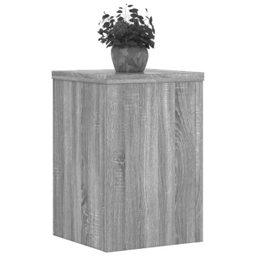 Suporturi de plante 2 buc. gri sonoma 20x20x30 lemn prelucrat - Img 3