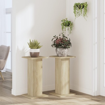 Suporturi de plante 2 buc. sonoma 30x30x60 cm lemn prelucrat - Img 3