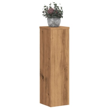 Suporturi de plante, 2 buc., stejar artizanal, 17x17x60cm, lemn - Img 3