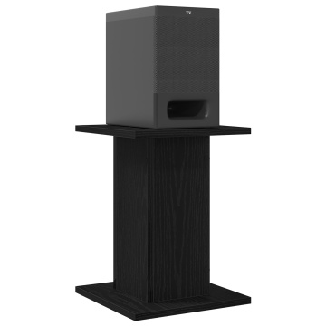 Suporturi pentru difuzoare 2 buc Negru Stejar 30x30x40 cm Lemn compozit - Img 3