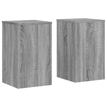 Suporturi plante 2 buc gri sonoma 30x30x50 cm lemn prelucrat - Img 2