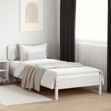 Tăblie de pat, alb, 75 cm, lemn masiv de pin - Img 3