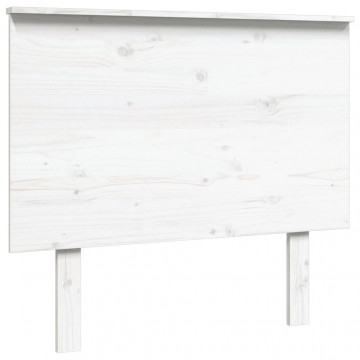 Tăblie de pat, alb, 94x6x82,5 cm, lemn masiv de pin - Img 2
