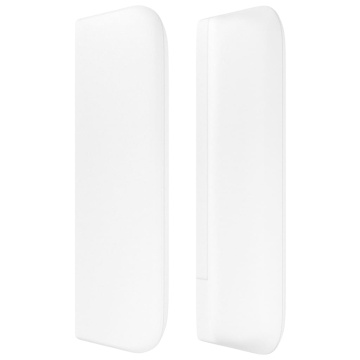 Tăblie de pat cu aripioare alb 93x16x78/88 cm piele ecologică - Img 4