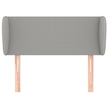 Tăblie de pat cu aripioare gri deschis 83x23x78/88 cm textil - Img 3