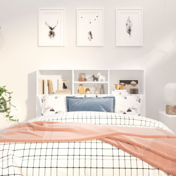 Tăblie de pat cu dulap, alb, 120x19x103,5 cm - Img 3
