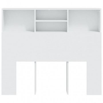 Tăblie de pat cu dulap, alb, 120x19x103,5 cm - Img 8