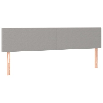 Tăblie de pat cu LED, gri deschis, 160x5x78/88 cm, textil - Img 4
