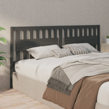 Tăblie de pat, gri, 205,5x4x100 cm, lemn masiv de pin - Img 4