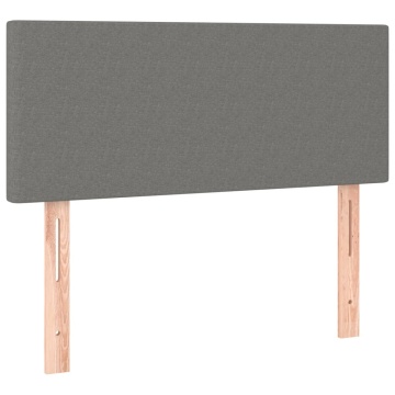 Tăblie de pat, gri închis, 100x5x78/88 cm, textil - Img 2