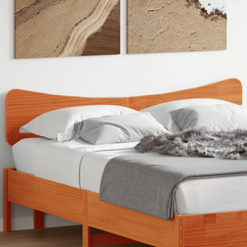 Tăblie de pat, maro ceruit, 140 cm, lemn masiv de pin - Img 1