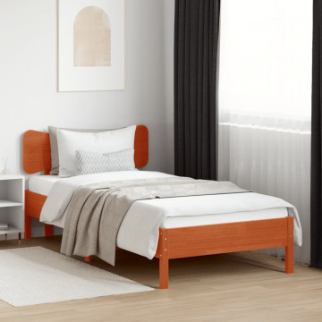Tăblie de pat, maro ceruit, 90 cm, lemn masiv de pin - Img 3