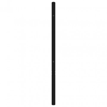 Tăblie de pat metalică, negru, 160 cm - Img 7