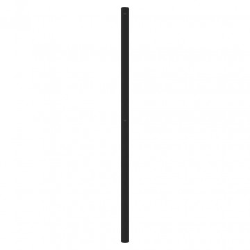 Tăblie de pat metalică, negru, 200 cm - Img 5
