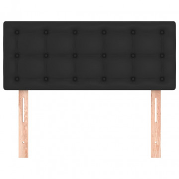 Tăblie de pat, negru, 80x5x78/88 cm, piele ecologică - Img 3