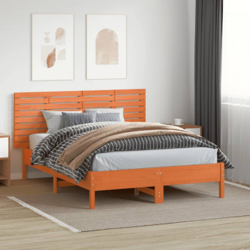 Tăblie de pat pentru perete, 166x3x63 cm, lemn masiv de pin - Img 3