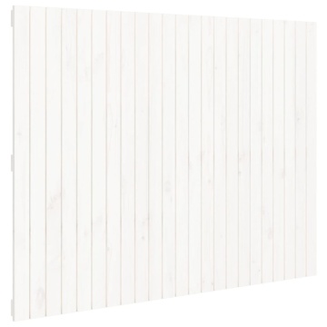 Tăblie de pat pentru perete, alb, 146,5x3x110 cm lemn masiv pin - Img 2