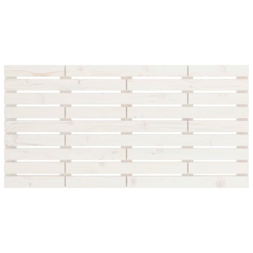 Tăblie de pat pentru perete, alb, 146x3x63 cm, lemn masiv pin - Img 4