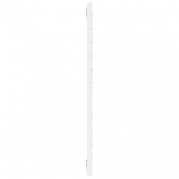 Tăblie de pat pentru perete, alb, 146x3x91,5 cm, lemn masiv pin - Img 8