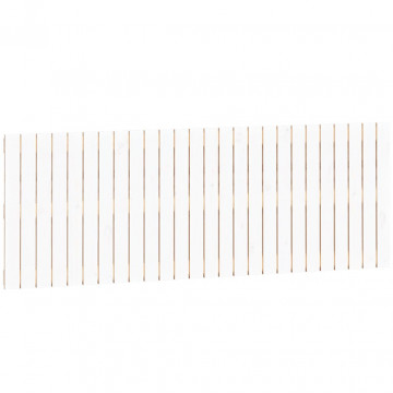 Tăblie de pat pentru perete, alb, 166x3x60 cm, lemn masiv pin - Img 2
