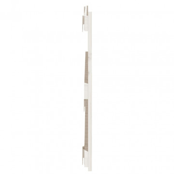 Tăblie de pat pentru perete, alb, 95,5x3x60 cm, lemn masiv pin - Img 8