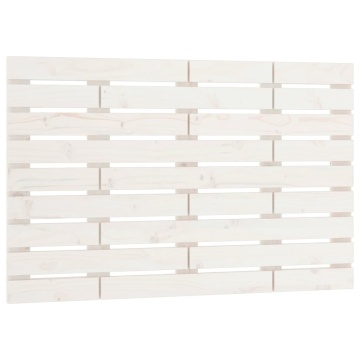 Tăblie de pat pentru perete, alb, 96x3x63 cm, lemn masiv pin - Img 2