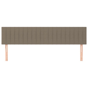 Tăblii de pat, 2 buc, gri taupe, 100x5x78/88 cm, textil - Img 3
