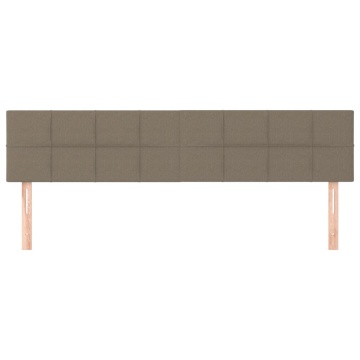 Tăblii de pat, 2 buc, gri taupe, 90x5x78/88 cm, textil - Img 3