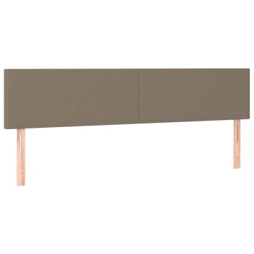 Tăblii de pat, 2 buc, gri taupe, 90x5x78/88 cm, textil - Img 2