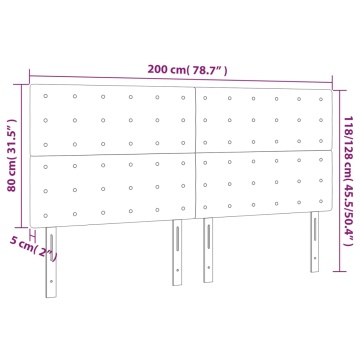 Tăblii de pat, 4 buc, negru, 100x5x78/88 cm, piele ecologică - Img 7