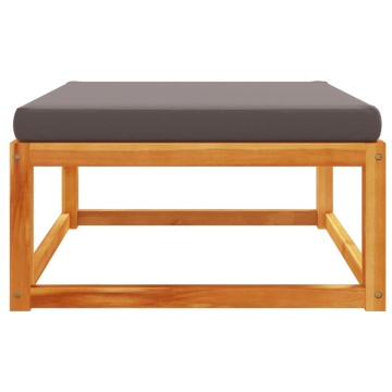 Taburet de grădină cu pernă, 65x65x29 cm, lemn masiv acacia - Img 4