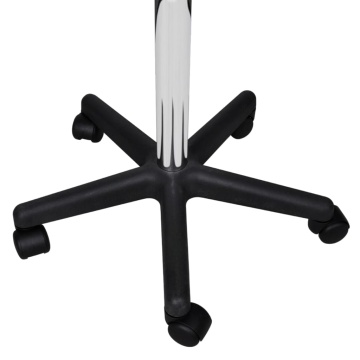 Taburete de birou, 2 buc., alb, 35,5x84 cm, piele ecologică - Img 4