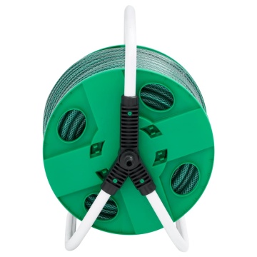 Tambur pentru furtun autonom, verde, cu furtun PVC de 30 m - Img 3