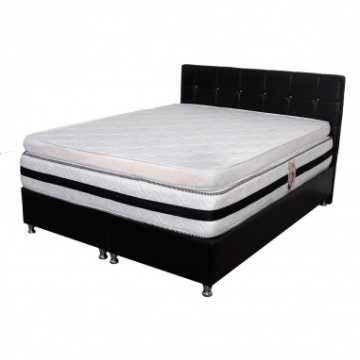 Topper saltea 140x190 spuma 10cm, fermitate medie spre tare, spuma poliuretanica, husa fixa matlasata, microfibra, Saltsib - Img 1