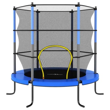 Trambulină cu plasă de siguranță, albastru, 140x160cm, rotund - Img 2