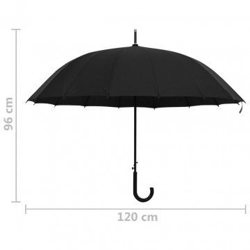 Umbrelă automată, negru, 120 cm - Img 4