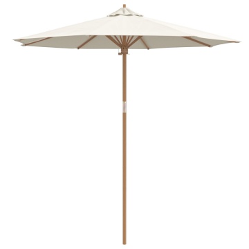 Umbrelă de grădină Crem 240x260 cm din bambus - Img 2