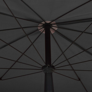 Umbrelă de grădină cu stâlp, antracit, 200x130 cm - Img 2