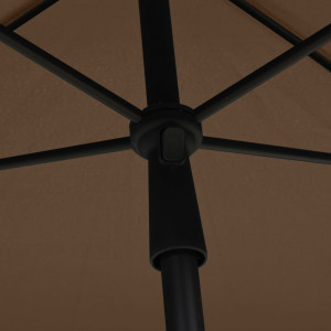 Umbrelă de grădină cu stâlp, gri taupe, 210x140 cm - Img 2