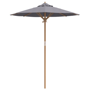 Umbrela de grădină Gri închis 180x230 cm din Bambus - Img 4