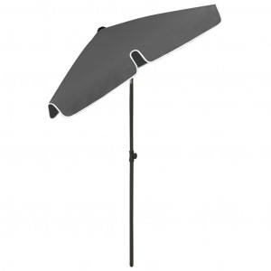 Umbrelă de plajă, antracit, 180x120 cm - Img 5