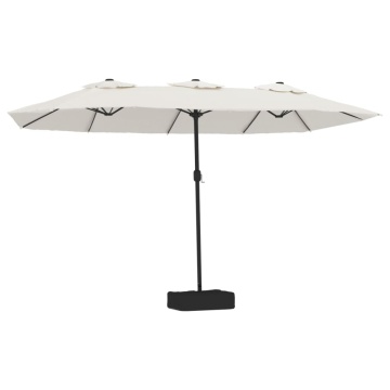 Umbrelă de soare cu două capete, alb nisipiu, 449x245 cm - Img 2