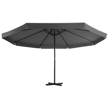Umbrelă de soare cu stâlp aluminiu, antracit, 500 cm - Img 2